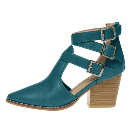 Booties For Women Low Heel Women s Chunky Low Heel Ankle Boots Classic Booties