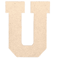 thumbnail image 1 of Krafty Supply - 16" Tall MDF Letter U | 1/4" Thick |Collegiate|Wooden Letter|Craft Alphabet Initials, 1 of 4