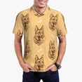thumbnail image 2 of Cauagu German Shepherd Dog Print Men's Polo Shirts, Short-Sleeve Polo Shirts for Men Performance Golf Shirt Athletic Casual Collared T-Shirt-Small, 2 of 8