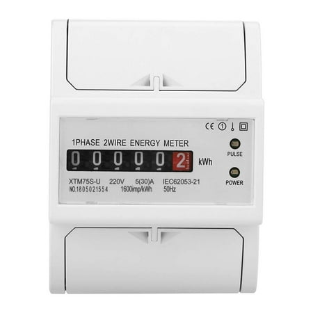 

RANMEI DIN-Rail Electric Meter 1 phase Energy Meter XTM75S-U KWh Meter 5(30A) 220V