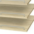 thumbnail image 4 of Easy Track 24" Slanted Shoe Shelves with Chrome Fence Rails, Honey (3 Pack), 4 of 5