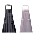 thumbnail image 4 of Bewildely Delantal para hornear Bolsillos ajustables Cocina Chef Cocina Sin mangas Media longitud Babero Restaurante Adulto Hotel Suministros Hombres Cocina y Comedor Gris blanco Bewildely HA082909-02, 4 of 6