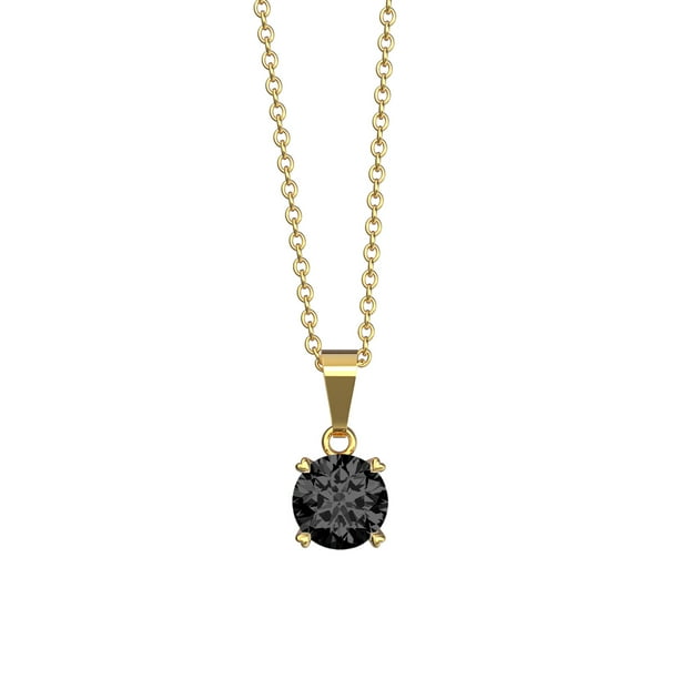 Collar para Mujer con Cristal Swarovski Solitario– Bañado en Oro 14k- Collar Elegante y Brillante-Collares de Mujer de Moda- Joyería para Mujer de Moda- Regalo especial Ortiz Espinosa Temporada