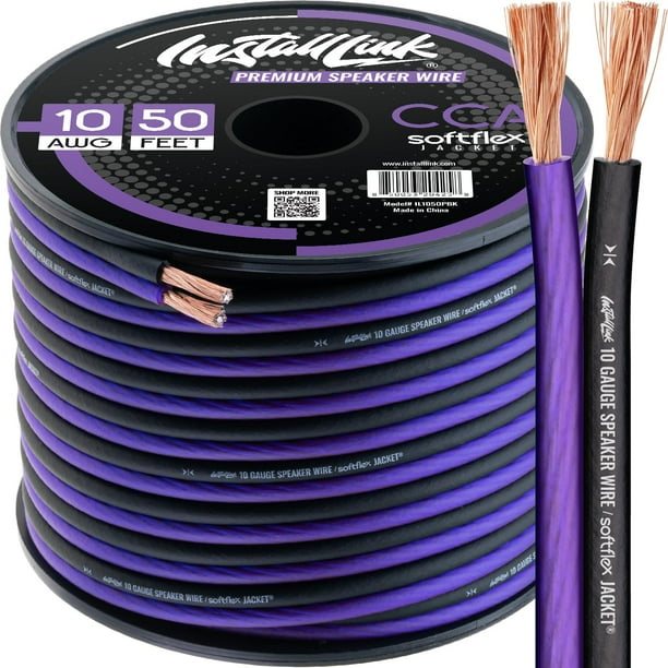 Cable de altavoz Install Link, calibre 10 AWG (15,2 m) CCA
