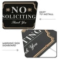thumbnail image 3 of UPOUART No Soliciting Yard Sign Metal with Clear Text Easy to Install for Front Yard and Home Security, 3 of 7