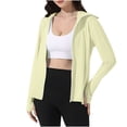 thumbnail image 2 of yillto Women's Sun Protection Hoodie Lightweight Athletic Jacket Full Zip Long Sleeve with Pockets Hiking, 2 of 6