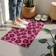 thumbnail image 4 of Black and Pink Leopard Print Washable Non Slip Indoor Door Mat, Decorative Entry Rug for Entrance, Bedroom, Kitchen, Bathroom, 16"x24", 4 of 6