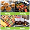 thumbnail image 6 of Square Baking Rack,  2 Pack Cooling Rack - 16" x 10", Nonstick Wire Rack for Baking with Handle fits Half Sheet Pan, Wire Smoker Racks for Grilling, Oven Safe, 6 of 13