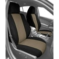 thumbnail image 2 of CalTrend Front Sport Buckets Faux Leather Seat Covers for 2001-2004 Toyota Tacoma - TY140-06LB Beige Insert with Black Trim, 2 of 3