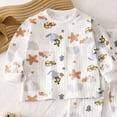 thumbnail image 5 of TOWED22 Toddler Baby Girl Boy Fall Winter Clothes 2 Piece Hooded Sweatshirt Tops and Joggers Pants Set Cute Print Outfits Clothing(Brown,12-18 M), 5 of 5