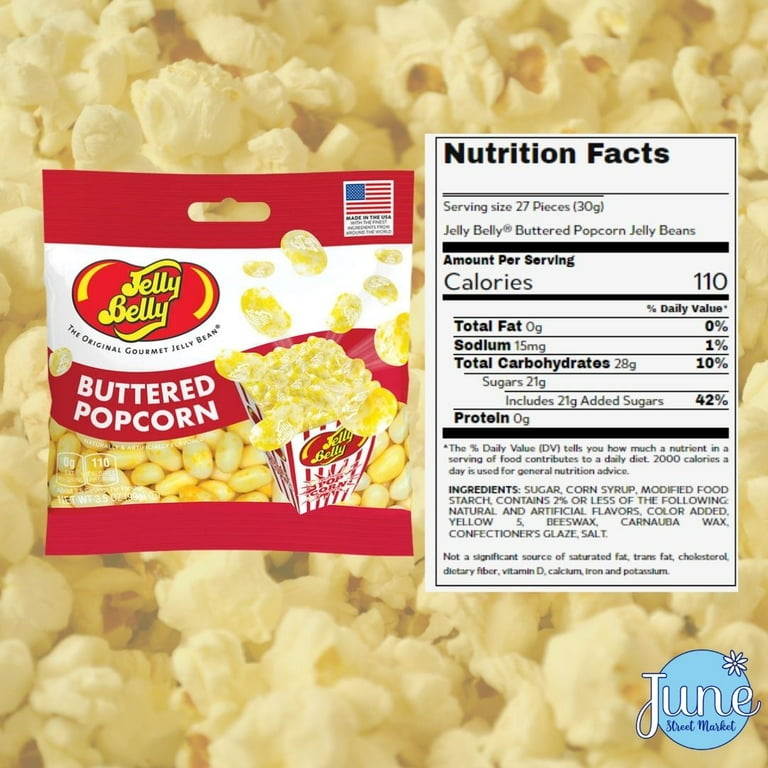 Jelly Belly Candy Flavor Buttered Popcorn Gourmet Jelly Beans 3.5 oz. Bag 2 Pack Walmart