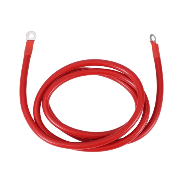Cable de inversor de batería de 195cm 2AWG 3/8" 5/16" Cobre estañado Rojo OT Tipo 1 Pc