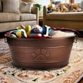 thumbnail image 3 of BREKX Metal Dog Toy Bin for Leak Resistant, Bronze Oval 25QT, 3 of 7