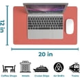 thumbnail image 5 of BLACK+DECKER Small Travel Desk Mat, Office Desk Pad, Computer Mat, Laptop Pad for Mobile Office, Computer Furniture Protector, Compact for Carry-On Bags, Ideal for Travel & Work (12"x 20"), Coral, 5 of 10
