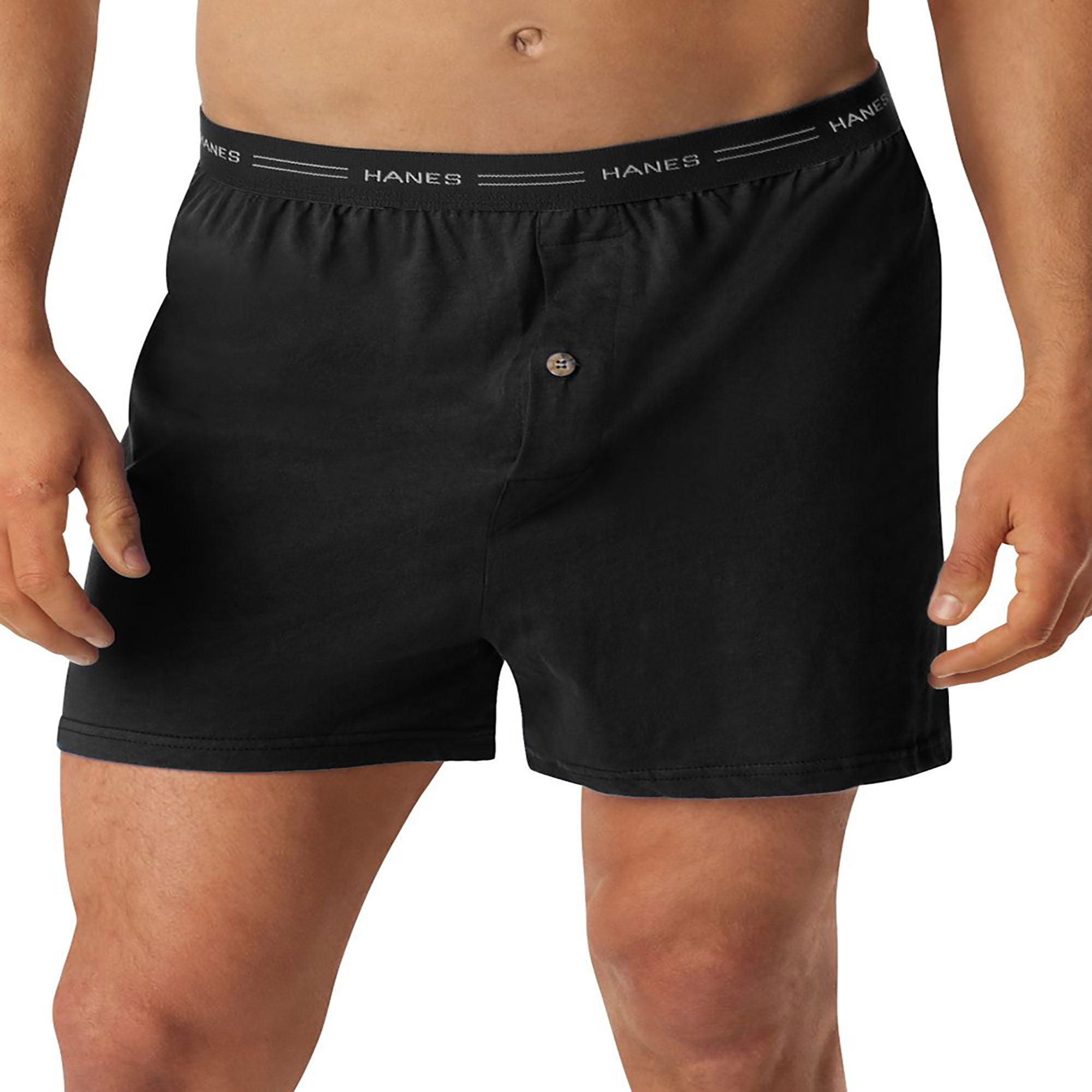 Hanes Men's ComfortSoft Knit Boxer Comfort Waistb& 5Pack, Style 548BX5