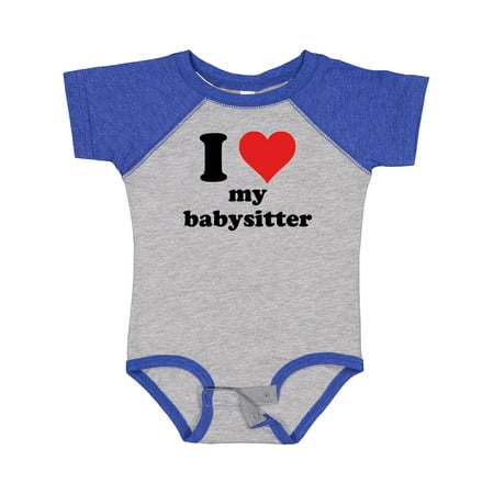 

Inktastic I Heart My Babysitter Gift Baby Boy or Baby Girl Bodysuit