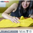 thumbnail image 6 of USANOOKS Microfiber Cleaning Cloth for Kitchen, Home & Automotive -Yellow- Pack of 12 (12.5"x12.5"), 6 of 7