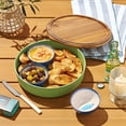 thumbnail image 2 of Beautiful Serve Bowl 14.6" x 6" Bamboo Melamine with Sardine Dip Bowls and Wood Lid, Multi-Color by Drew Barrymore, 2 of 33