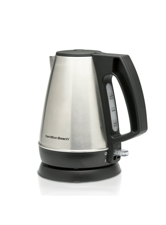 Hamilton Beach 1 Liter Electric Kettle, Stainless Steel and Black, New, 40901F