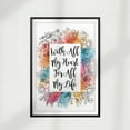 thumbnail image 2 of With All My Heart For All My Life 5 x 7 UNFRAMED Print New Novelty Wall Art, 2 of 2