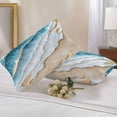 thumbnail image 2 of Lumbar Pillow Covers 20x12 Inch Set of 2, Coastal Beach Waterproof Outdoor Pillow Covers, Nautical Ocean Blue Beige Seaside Decorative Cushion Pillowcases for Couch, Sofa, Bed, Garden, Patio, 2 of 9