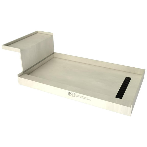 Tile Redi Rt3648rrb36kit Base'n Bench 60" X 36" Rectangular Shower Base - Black