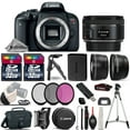 thumbnail image 1 of Canon EOS Rebel T7i SLR Camera 800D + 50mm 1.8  -3 Lens Kit + 64GB + Much More! (International Version), 1 of 11