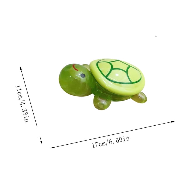 Outdoor Storage Box Turtle Shape With Glow-In-The-Dark Feature And Open Lid Design 17 cm Resin Craft For Garden Easter Decor