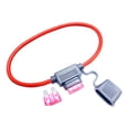 thumbnail image 1 of Clearance! Car Auto 10A 15A 20A 30A Medium Size Standard Type Holder Car Box Modified Car Seat Insurance Insert Base with Pure Copper Wire Length 30CM Car Electronics,R, 1 of 9