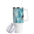 thumbnail image 2 of 40 oz Tumbler with Handle and Straw Insulated Travel Mug Reusable Stainless Steel Water Bottle Turtle and Seaweed, 2 of 7
