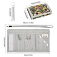thumbnail image 3 of JIALIOU Nylon Trifold Card Wallet with ID Window Zipper Pocket for Men Women Teen Stylish and Cool Skull, 3 of 7