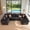 Gray(Plush Corduroy Fabric), variant on Ovios 130" Modular Sectional Sofa U Shaped Couch with Pillows 6-Seater Extra Deep Seat Convertible Cloud Couches for Living Room, Black