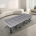 thumbnail image 4 of XXL Camping Cot for Adults 500lbs,79" L x 29.5" W x 18" H Oversized Sleeping Cot with Pad and Pillow, Camp Cot Bed for Tent, Office, 4 of 17