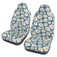 thumbnail image 2 of KAKALAD Dark blue turquoise chamomile flower Car Seat Covers Set Vehicle Front Seats Protector 2 Pcs, 2 of 9