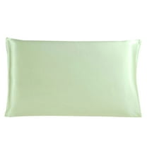 Unique Bargains 1 Piece 100% Silk Pillowcase Green Standard