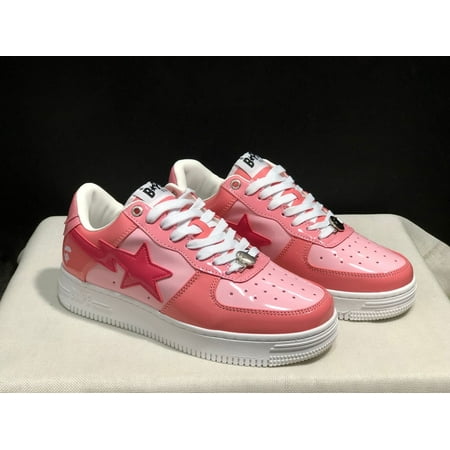 

BAPE patent camouflage suede sneakers low-top casual skate shoes street trend couple sneakers for both men and women