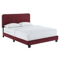 thumbnail image 2 of Modway Celine Channel Tufted Performance Velvet King Bed in Maroon, 2 of 8