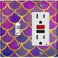 thumbnail image 1 of Metal Light Switch Plate Outlet Cover Mermaid Purple MER004, 1 of 13