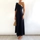 thumbnail image 5 of Gibobby Vestido largo para mujer, de verano Vestido para mujer Casual Un hombro Color sólido Manga corta Vestido con botones Vestido informal(Negro,XL), 5 of 5