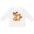 thumbnail image 3 of Inktastic Halloween Trick-or-Treat with Spider and Bats Boys or Girls Long Sleeve Toddler T-Shirt, 3 of 5