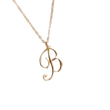 DESIGNICE 2026 New Initial Necklaces for Women Elegant Silver Initial Necklace Chic Dainty Necklace Simple Custom Initial Necklace for A Timeless Look for Daily Wear Party B