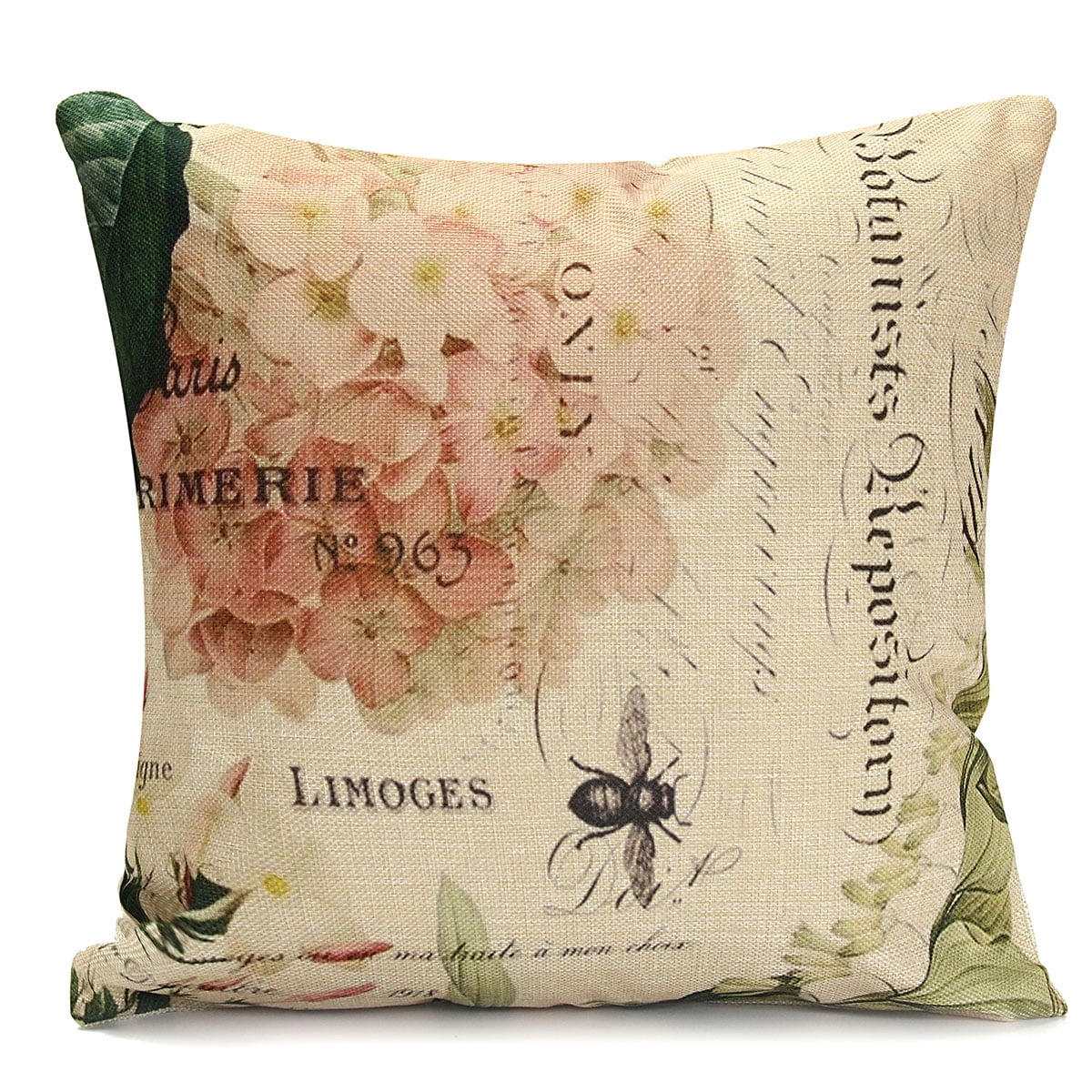VINTAGE FLOWER BUTTERFLY THROW PILLOW CASE CUSHION COVER SOFA CAFE DECOR SMART 