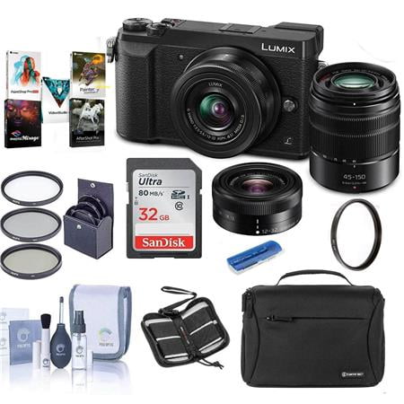 Ondergedompeld Oprecht Vergissing Lumix DMC-GX85 Mirrorless Camera with 12-32 & 45-150mm Lenses and  Accessories Kit - Walmart.com