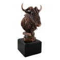 thumbnail image 5 of Wildlife Bovidae Gnu Wildebeest Bull Bust Bronze Electroplated Resin Figurine, 5 of 9