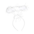 thumbnail image 4 of Diadema de ángel jinwen corona de halo de plumas Blanco, 4 of 7
