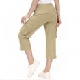 thumbnail image 6 of Afuyipoi Kids Pants For Boys Girls (For 5-16), Lightweight 100% Cotton Elastic Waist Solid Color School Trousers For Boys Girls Khaki 14-15 Years, 6 of 7