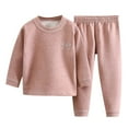 thumbnail image 1 of WEAIXIMIUNG Christmas Solid Color Children's Hoodie Set With Thick Fall And Winter Homewear Pajamas 170, 1 of 8