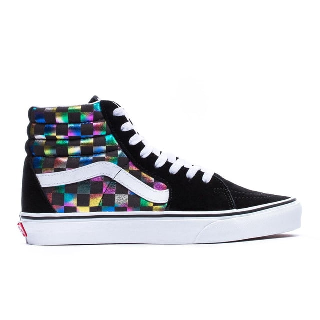 Tenis Vans Sk8 Hi Checkboard Iridescent Bota Mujer multicolor 25 Vans SK8 HI