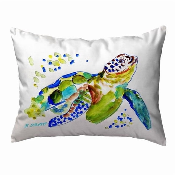 Betsydrake KS1170 11 x 14 in. Baby Sea Turtle No Cord Pillow - Small
