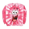 thumbnail image 3 of Spongebob Squarepants Big Face Patrick Men's Pink Spiral Wash Crew Neck Long Sleeve Fleece Sweatshirt-3XL, 3 of 4